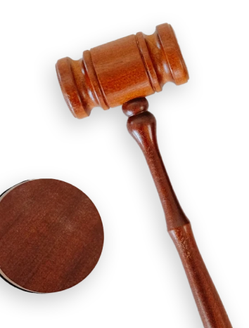 Gavel on transparent background